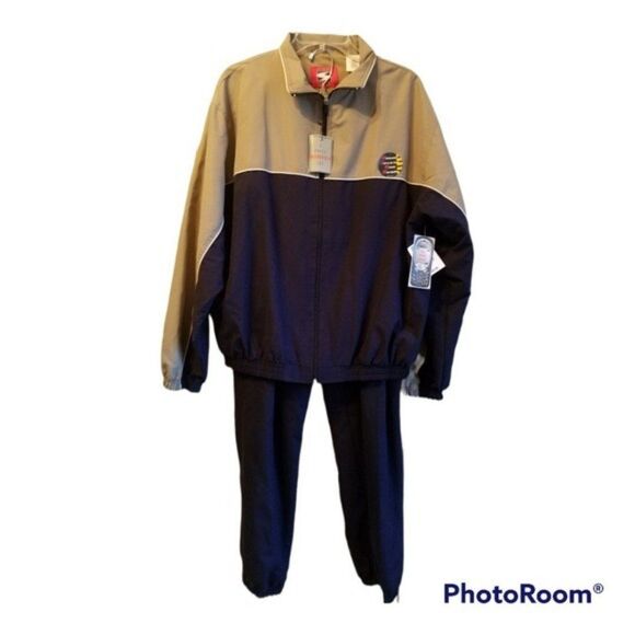 🎁Simply For Sports Men's Tan & Navy Tracksuit/Jogger - Picture 1 of 6